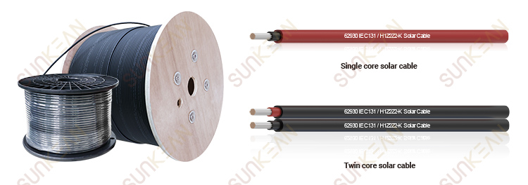 Cable solar resistente al agua