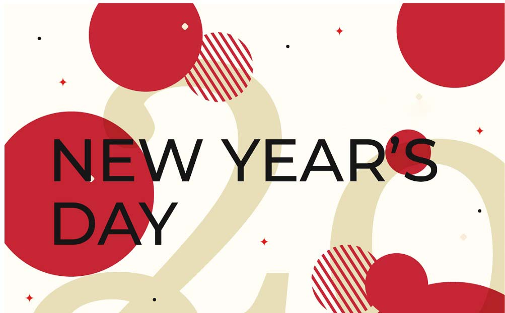 Aviso de vacaciones para el día de Año Nuevo
    